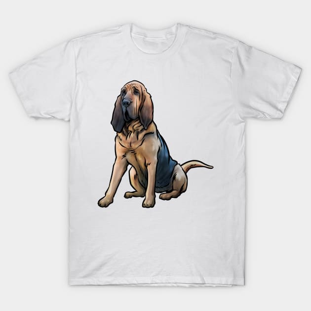 Bloodhound Dog T-Shirt by whyitsme
